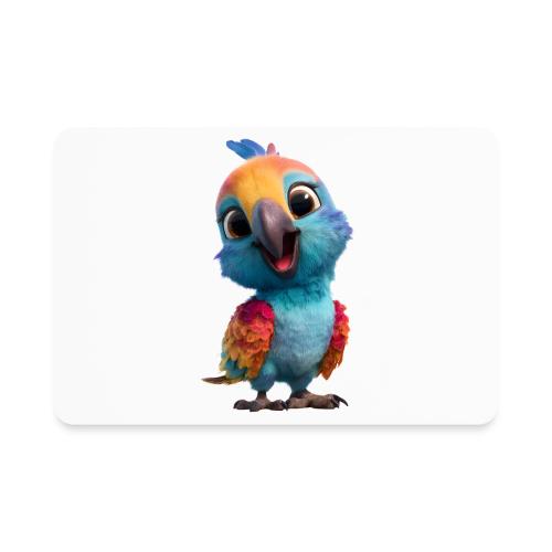 Colorful Cartoon Baby Parrot Design - Rectangle Magnet
