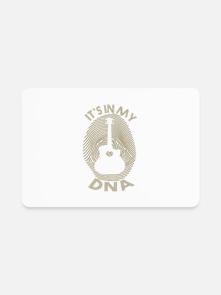 Guitarist bassist it's in my DNA - Rectangle Magnet - white - Front