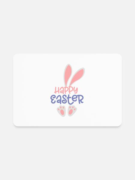 Happy Easter Bunny - Rectangle Magnet - white - Front