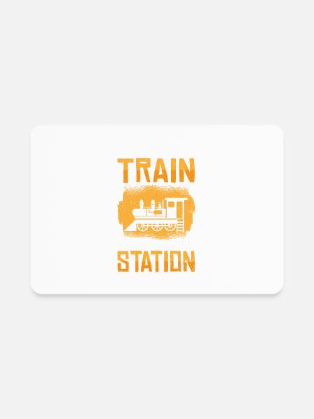 Train Transportation Train Lover Train Station - Rectangle Magnet - white - Front