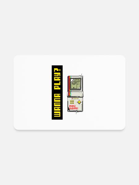 Wanna Play Game Console Design - Rectangle Magnet - white - Front