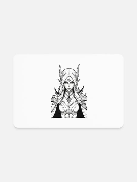 Fantasy girl - Rectangle Magnet - white - Front