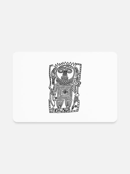 Ancient petroglyph - Rectangle Magnet - white - Front