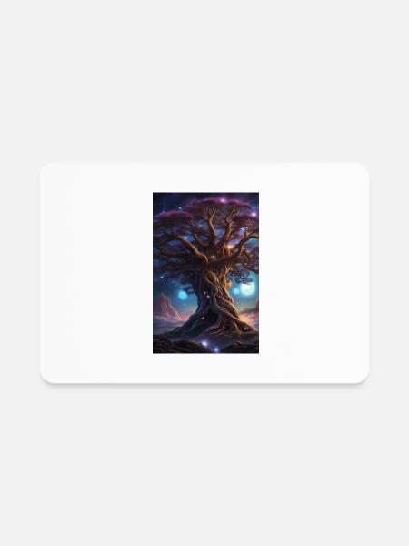 Tree of heaven - Rectangle Magnet - white - Front