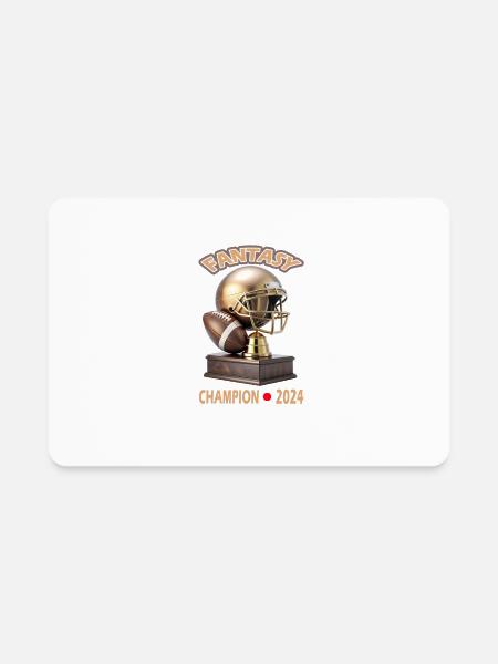 fantasy football trophy - Rectangle Magnet - white - Front