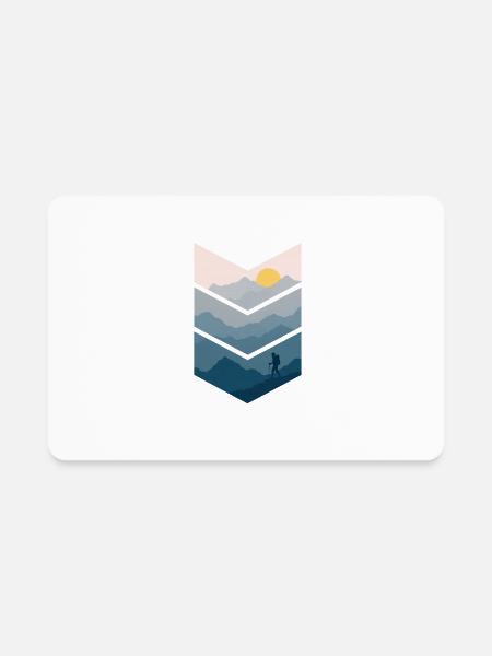 Adventure Layers – Minimalist Mountain Hiker Desig - Rectangle Magnet - white - Front