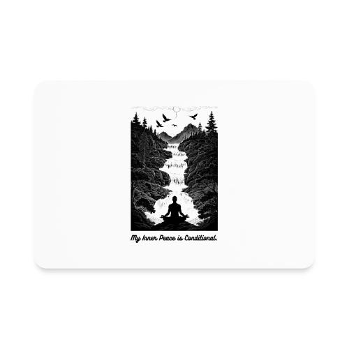 Conditional Inner Peace T-Shirt | Minimalist Zen - Rectangle Magnet