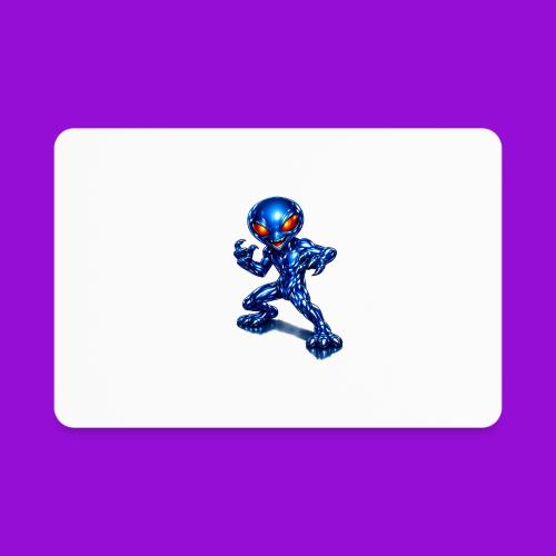 Angry Blue Alien - Rectangle Magnet