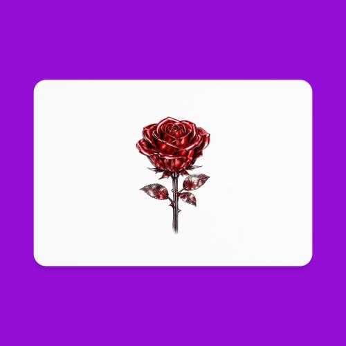 Silver Rose - Rectangle Magnet