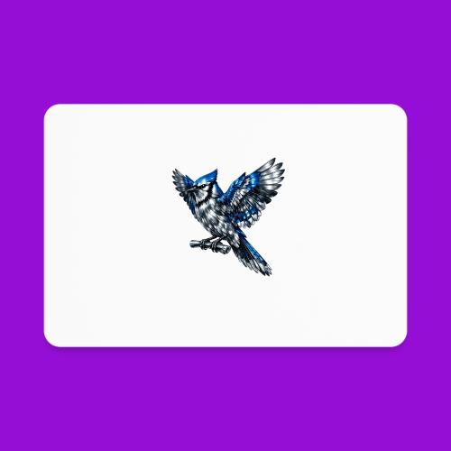 Silver Blue Jay Open Wing Perch - Rectangle Magnet