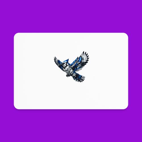 Silver Blue Jay in Flight - Rectangle Magnet