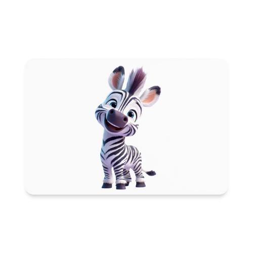 Playful 3D Baby Zebra Smiling Brightly - Rectangle Magnet