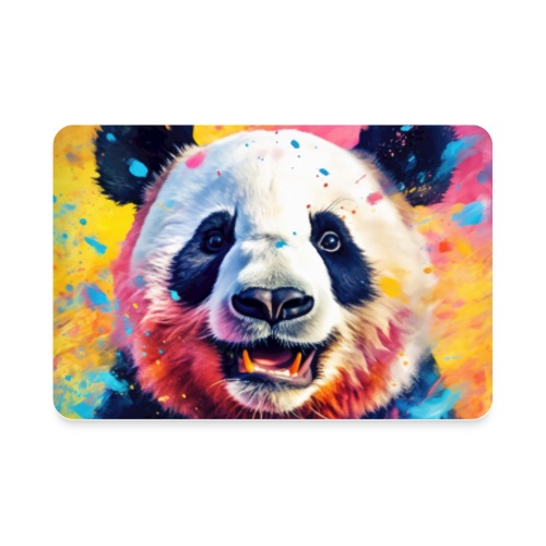 Paint Splatter Panda Bear - Rectangle Magnet