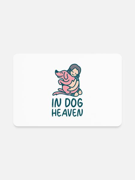 DOG HEAVEN - Rectangle Magnet - white - Front