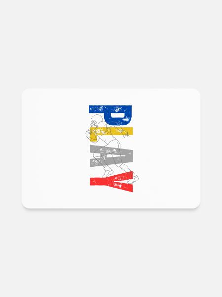Play and run : Unleash Your Inner Football Star - Rectangle Magnet - white - Front