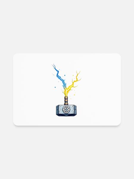 Graphic Hammer - Rectangle Magnet - white - Front