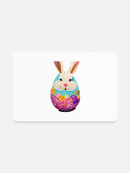 Easter bunny - Rectangle Magnet - white - Front