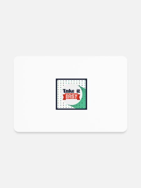 Take is easy - Rectangle Magnet - white - Front