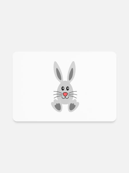 Easter Bunny Beautiful Easter Eggs - Rectangle Magnet - white - Front