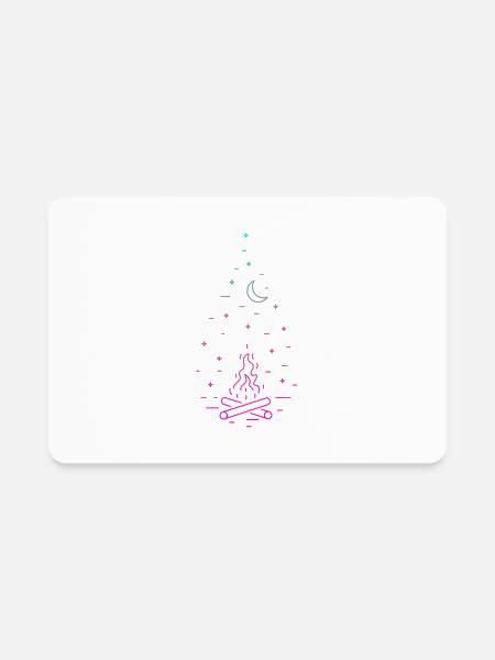 Campfire Night Atmosphere - Rectangle Magnet - white - Front