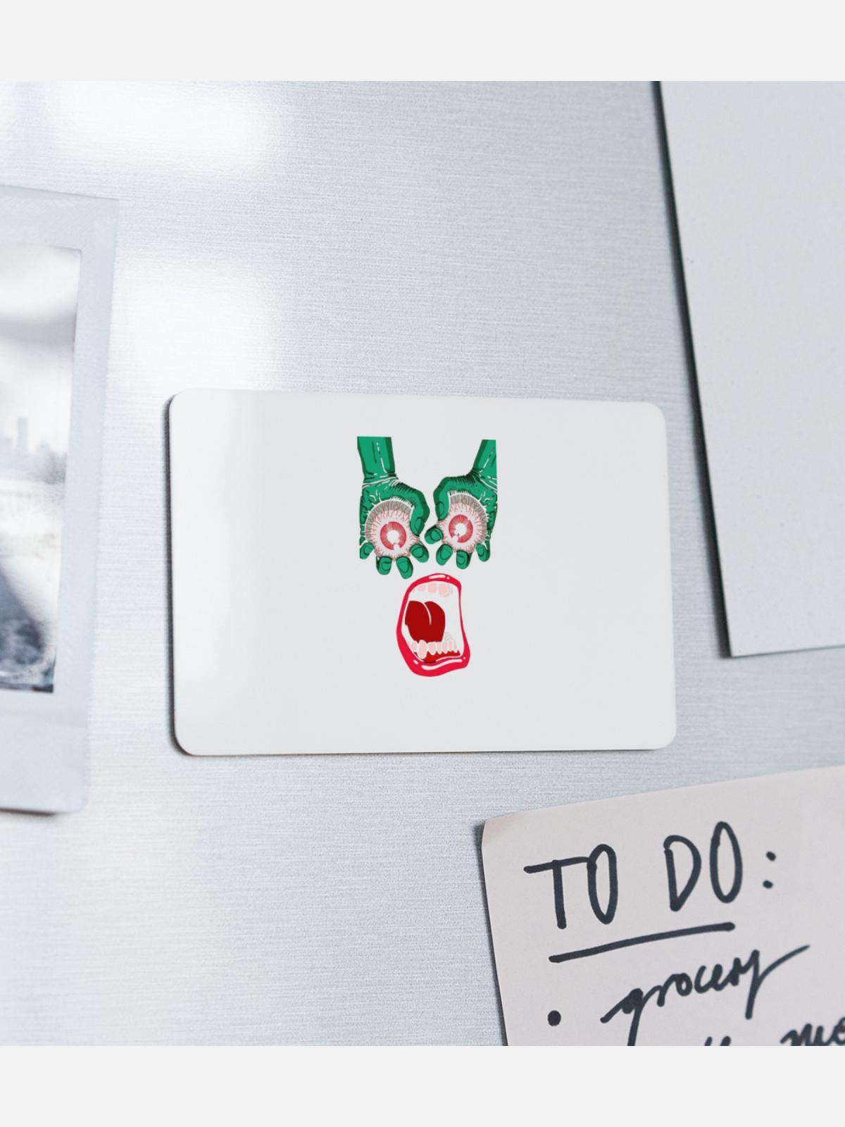 error - Rectangle Magnet - white - Front