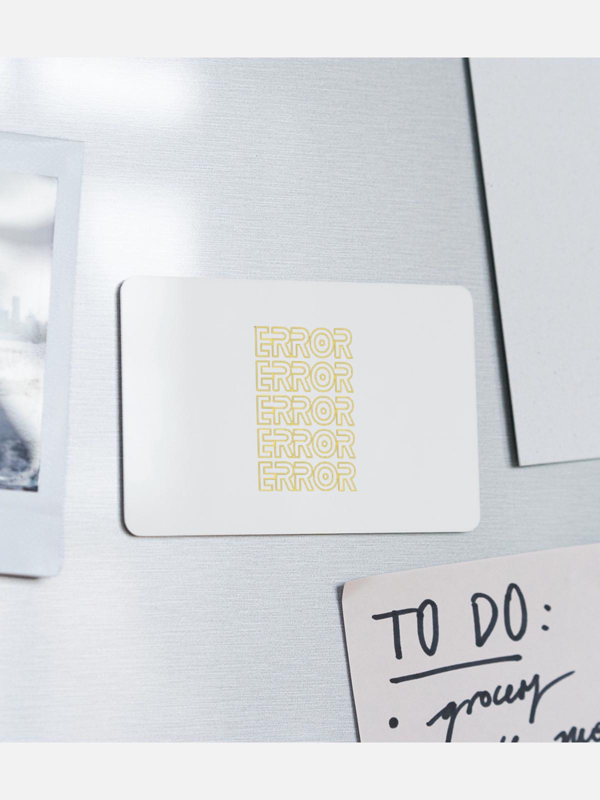 Neon Error Repeat - Rectangle Magnet - white - Front