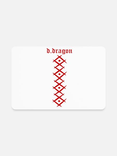 tatouage dragon - Rectangle Magnet - white - Front