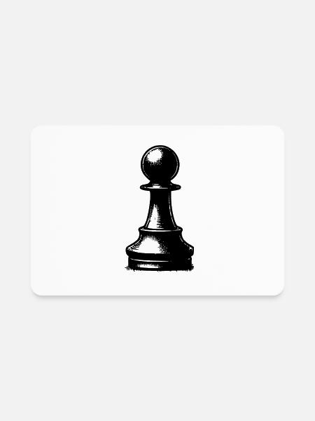 Chess Set Chess Piece Pawn - Rectangle Magnet - white - Front