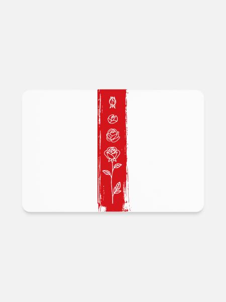 Brushstroke Kanji Tower - Rectangle Magnet - white - Front