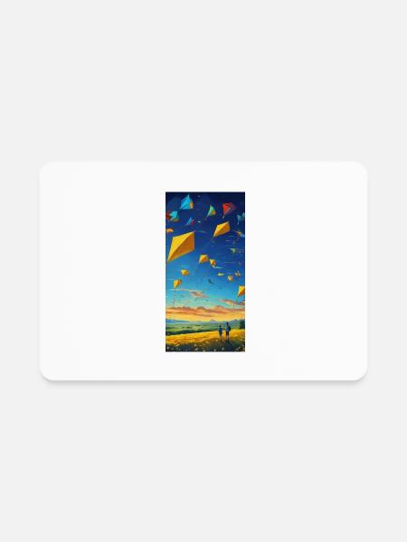 Kites of thousands art - Rectangle Magnet - white - Front