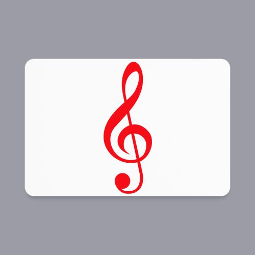 G CLEF - RED DESIGN - Rectangle Magnet