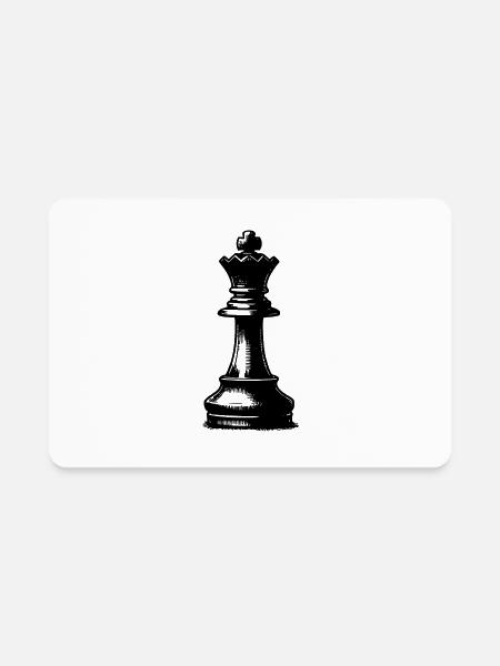 Chess Set Chess Piece King - Rectangle Magnet - white - Front