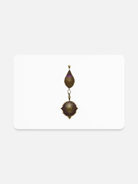 Pyramid Pendant - Rectangle Magnet - white - Front