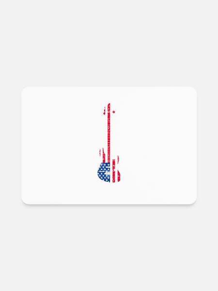 American Bassist Bass guitar Player Music Men - Rectangle Magnet - white - Front