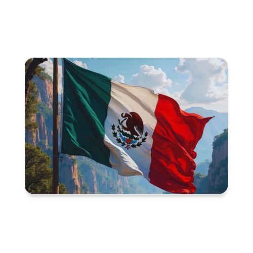 Mexican Flag in Mountain Nature Landscape - Rectangle Magnet