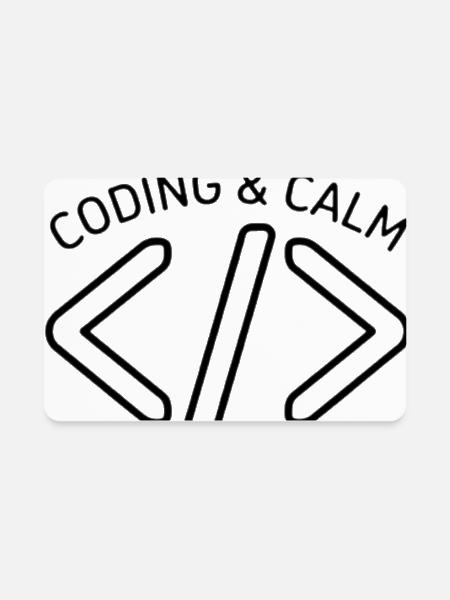 Logo du crochet Coding & Calm - Magnet rectangulaire - blanc - Devant