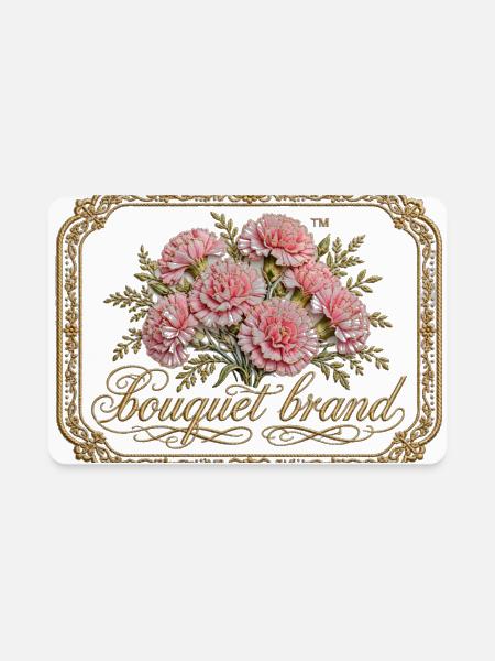 Bouquet brand tm  - Rectangle Magnet - white - Front