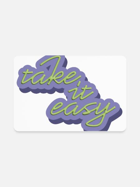 Take It Easy - Rectangle Magnet - white - Front