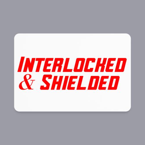 INTERLOCKED & SHIELDED - RED DESIGN - Rectangle Magnet