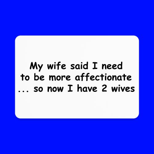 Affectionate - 2 Wives - Rectangle Magnet