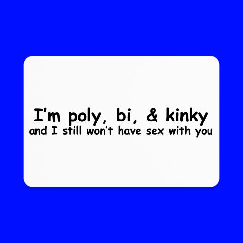 Poly, Bi, & Kinky - Rectangle Magnet