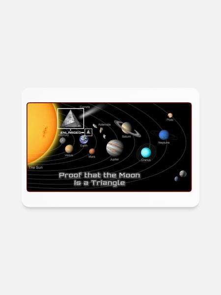 Pyramid Moon - Rectangle Magnet - white - Front