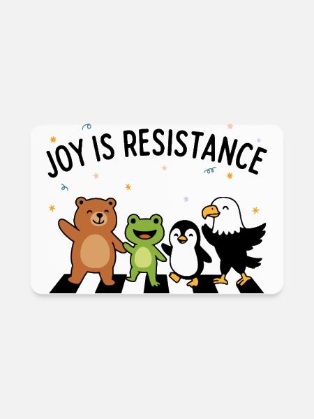 Joy is resistance - Rectangle Magnet - white - Front