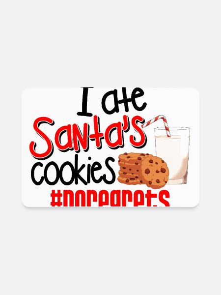 Santa's No Regrets - Rectangle Magnet - white - Front