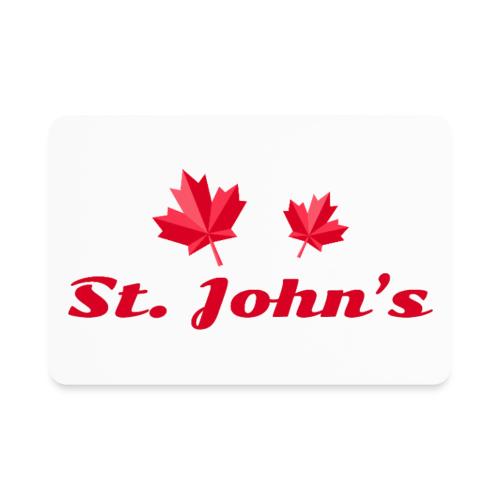 St. John's with two red maple leaves - Rectangle Magnet