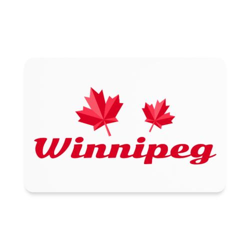 Winnipeg with two red maple leaves - Rectangle Magnet