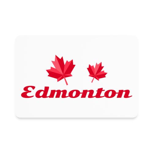 Edmonton with two red maple leaves - Rectangle Magnet
