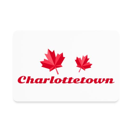 Charlottetown with two red maple leaves - Rectangle Magnet
