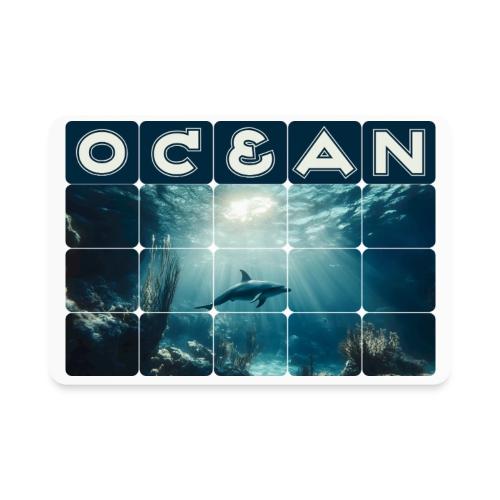 Ocean: Dolphin’s Serenity - Rectangle Magnet