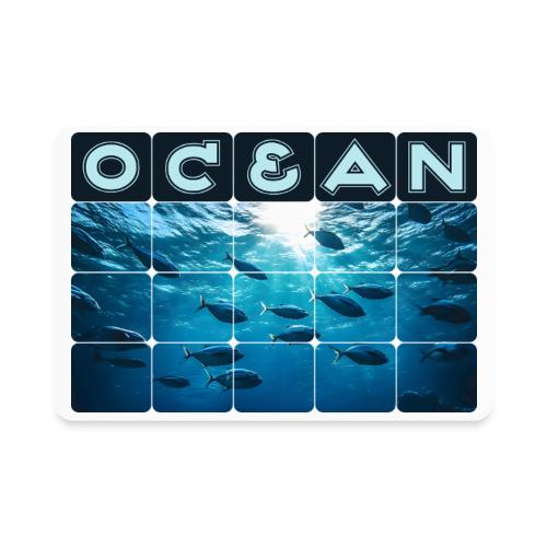 Ocean: Silver Tide - Rectangle Magnet